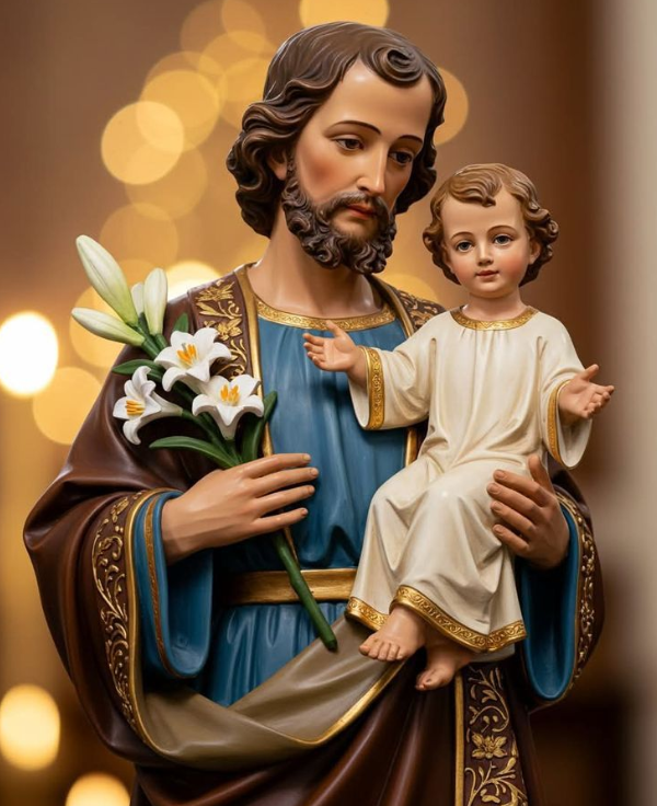 San José con el niño Jesús.