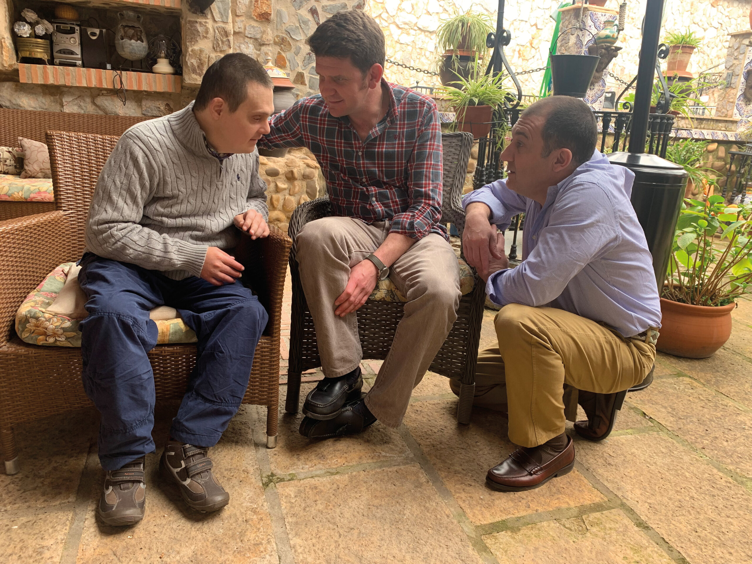Chema, Efrén y Juan Luis.