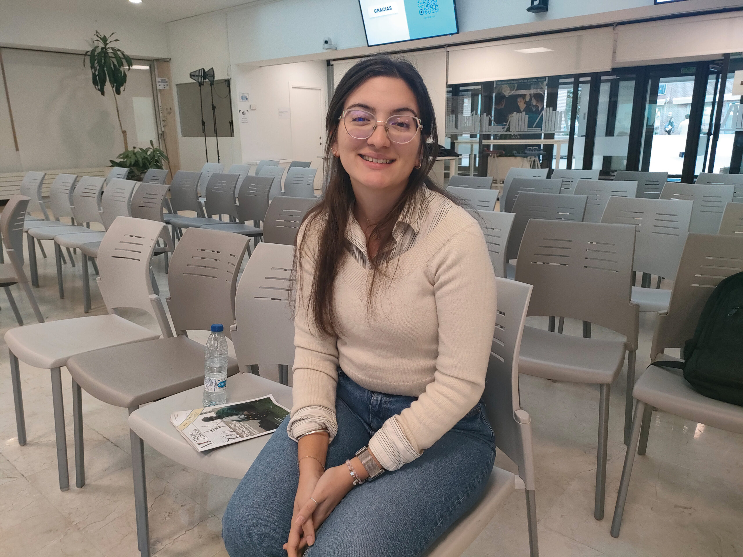 Lupe Batallán, en la Universidad Francisco de Vitoria de Madrid, en un encuentro organizado por 40 Días por la Vida.
