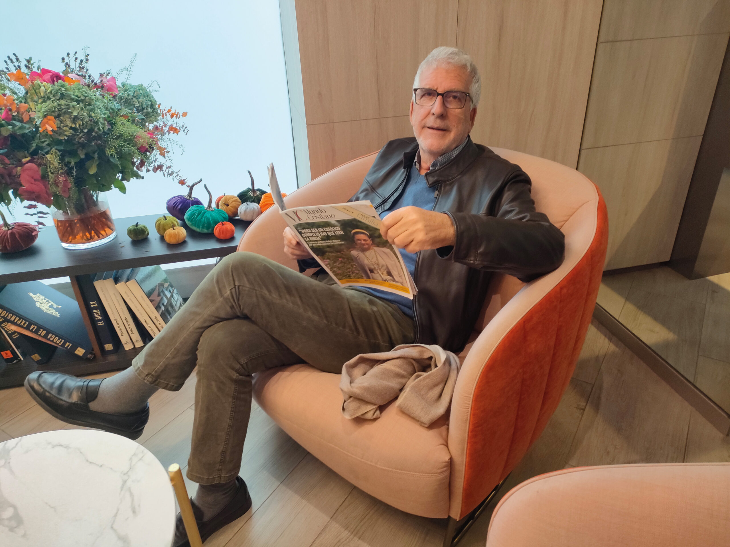 Gregorio Luri, durante la entrevista con Mundo Cristiano en Madrid.