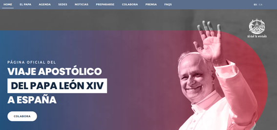 Web oficial de la visita del Papa León XIV a España